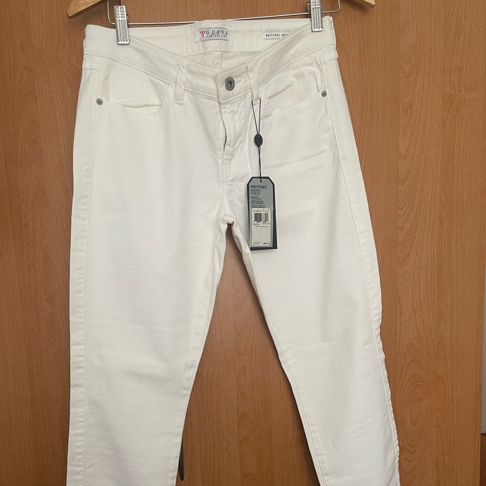 Vintage Guess Brittney Skinny Ankle White Jeans